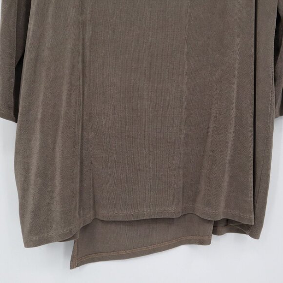 Chico's Travelers Tunic Top Womens 12/14 Brown Boho Modest Classic Earthy Casual - Picture 10 of 16